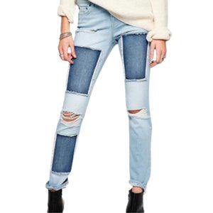 Noisy May Patched Jeans